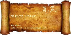 Mikits Péter névjegykártya